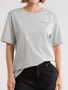 Off-White Floral Graphic Oversized T-Shirt